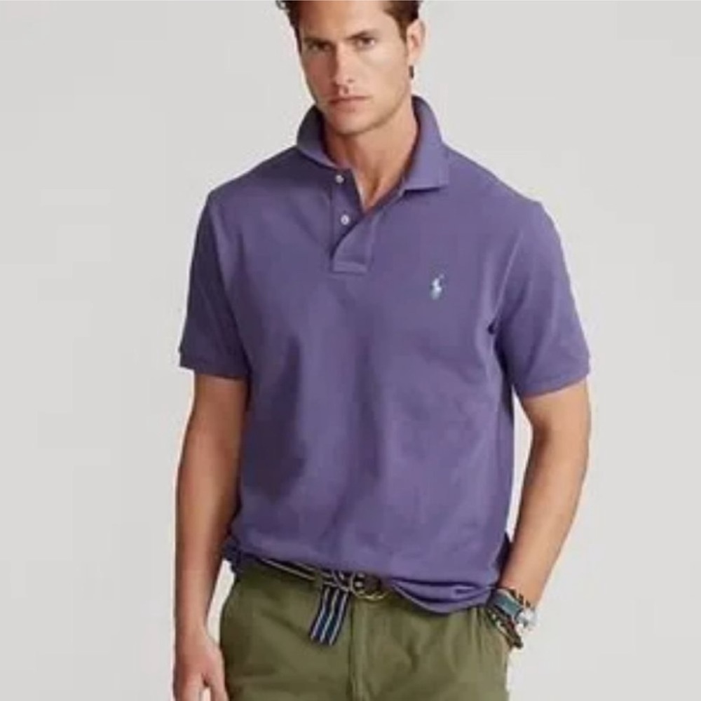 Polo Ralph Lauren Purple Classic Fit Polo T-shirt Large